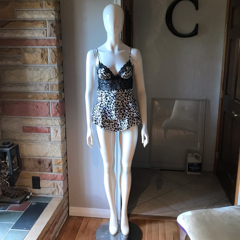 Victoria's Secret Black and White Lace Cami